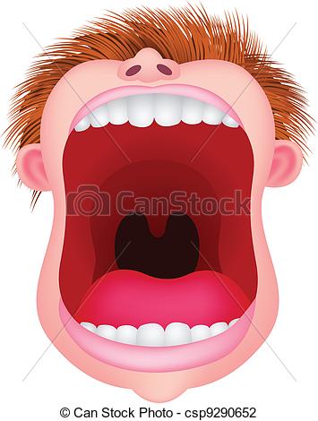 Open mouth - Vector illustration of man open his mouth Open mouth Clip Artby ...