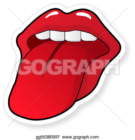 open mouth with tongue
