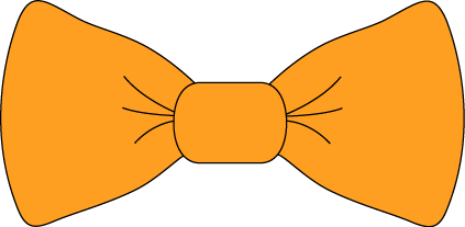 Orange Bow Tie - Bow Tie Clip Art