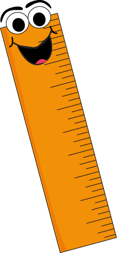 Orange Cartoon Ruler Clip Art Orange Cartoon Ruler Vector Image