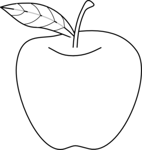 Apple Outline Food Fruit Appl