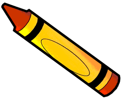 Orange crayon clip art image