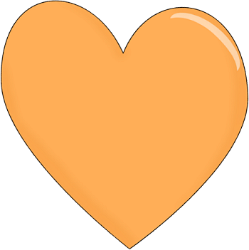 Orange Heart - Heart Image Clipart