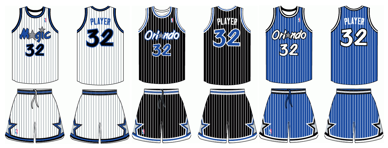 1989-1998 Orlando Magic Uniforms by Chenglor55 ClipartLook.com 