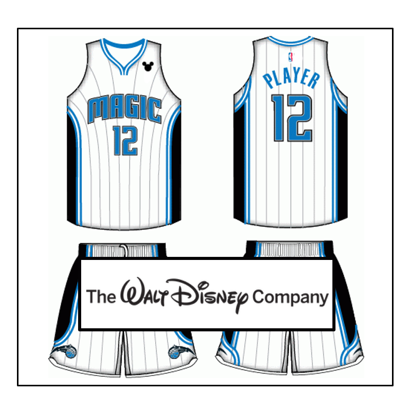 Reddit user mocks up an Orlando Magic jersey with a corporate logo.
