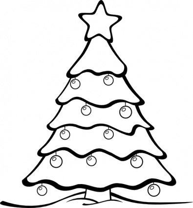 ornament clipart black and wh - Black And White Christmas Clipart