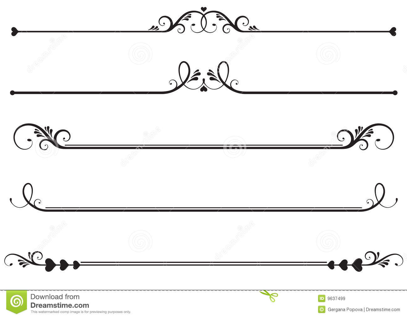 Ornamental Rule Lines Royalty - Clip Art Line