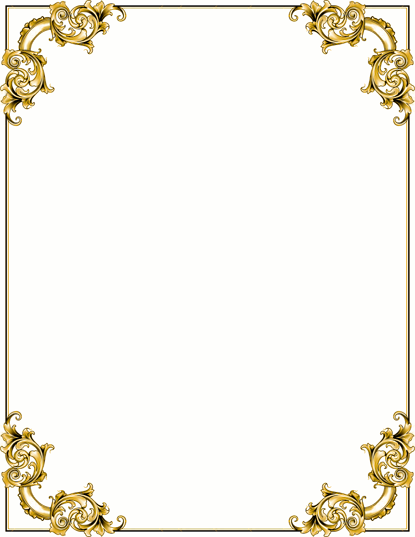 Ornate Corners Frame Gold Clipart