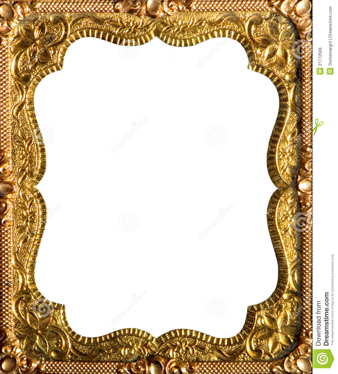 Ornate gold frame .
