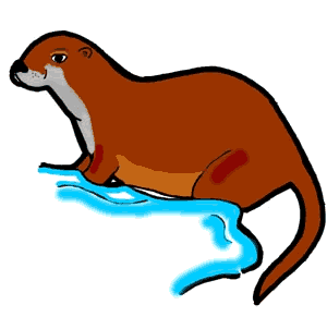 Swimming Otter Clip Artby ...