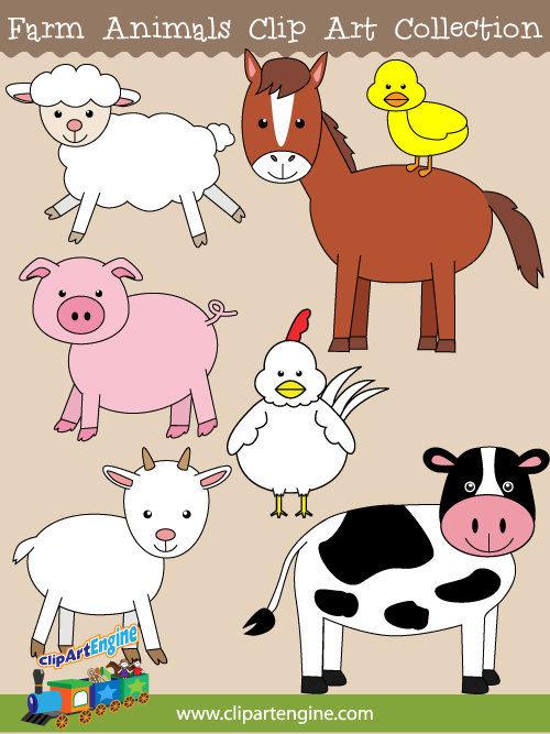 Our Farm Animals Clip Art .. - Free Farm Animal Clipart
