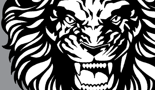 lion roaring clipart