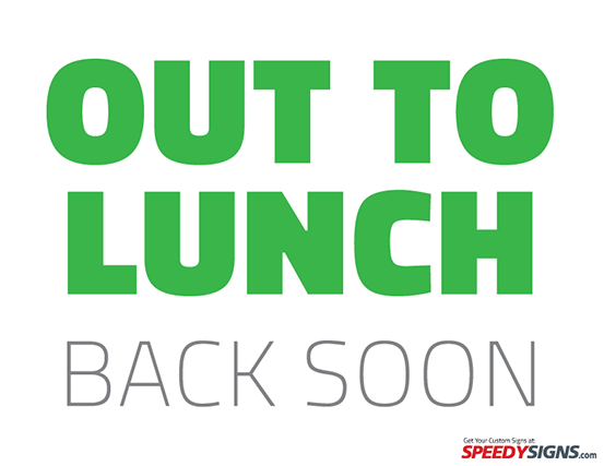 out to lunch signs printable