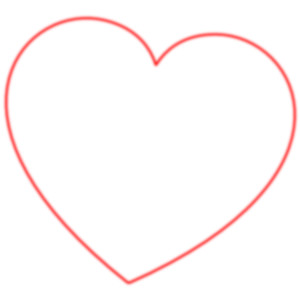 Out Line Of A Heart Clipart . - Heart Outline Clipart