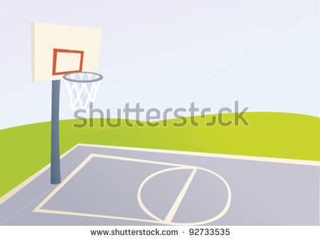 Outdoor Basketball Court Clip Art Cartoon Basketball Court