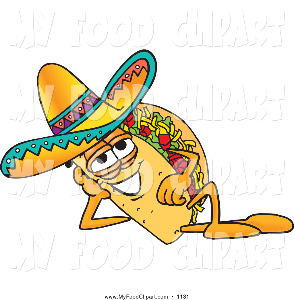 Outgoing Taco Mascot Cartoon .