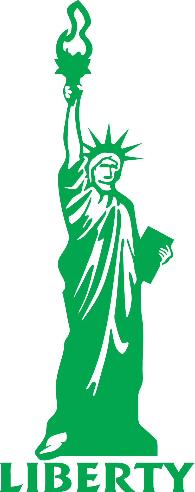 The Statue Of Liberty In Fron