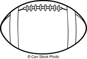 ... Outlined American Football Ball - Black And White American.