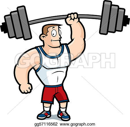 Outlined Brain Lifting Weight - Lifting Weights Clipart