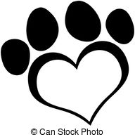 Outlined Love Paw Print Clipartby HitToon93/8,616; Black Love Paw Print Cartoon Character