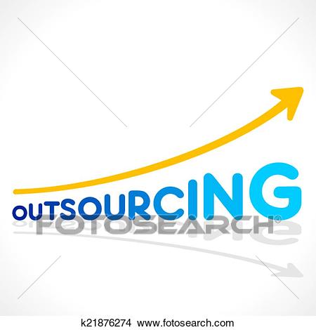Clipart - creative outsourcing word graph. Fotosearch - Search Clip Art,  Illustration Murals,