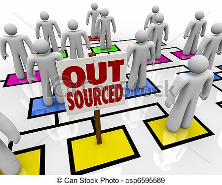 Outsourced - Position Elimina - Outsourcing Clipart