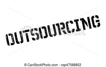 Outsourcing rubber stamp - csp47588852