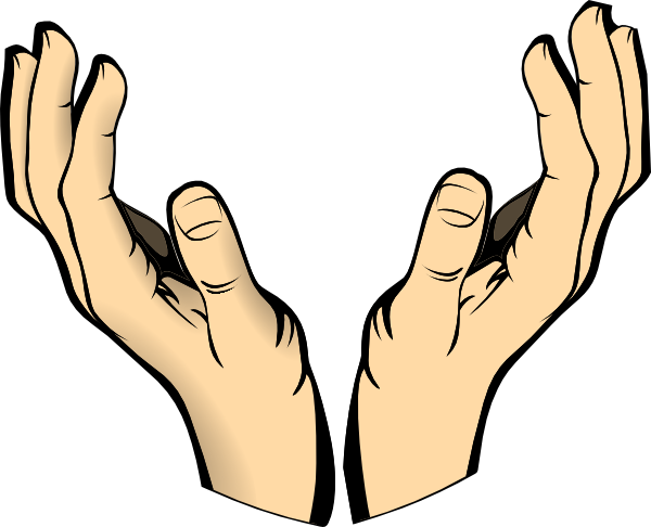 outstretched hand clipart