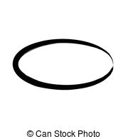 Ink oval frame. An old. - Oval Clipart