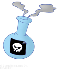 Vector - cartoon poison bottl
