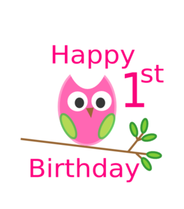 Owl 1st Birthday Clip Art At  - First Birthday Clipart