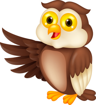 owl reading clipart