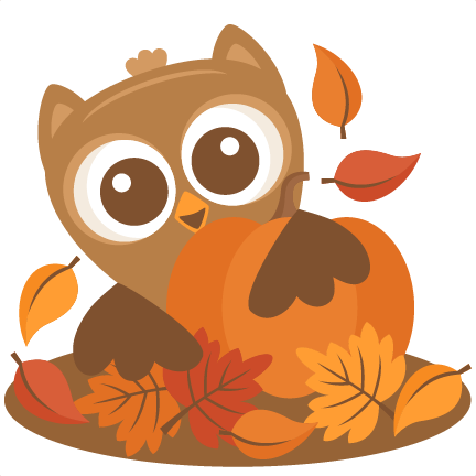 Owl Behind Pumpkin SVG .