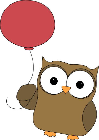 Owl Carried Away by Balloon - Free Clip Art Owls
