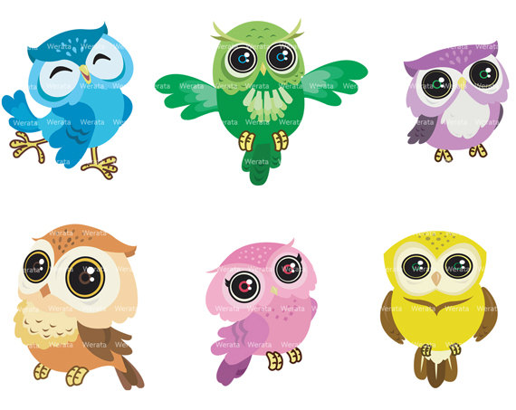 Owl Clip Art Digital Clipart Cute Owl Digital Clip Art Digital Owl
