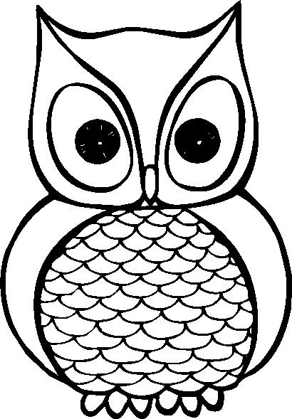 Owl Clipart Black and White