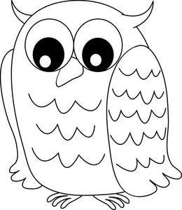 Owl Clipart Image Black And W - Black And White Owl Clipart