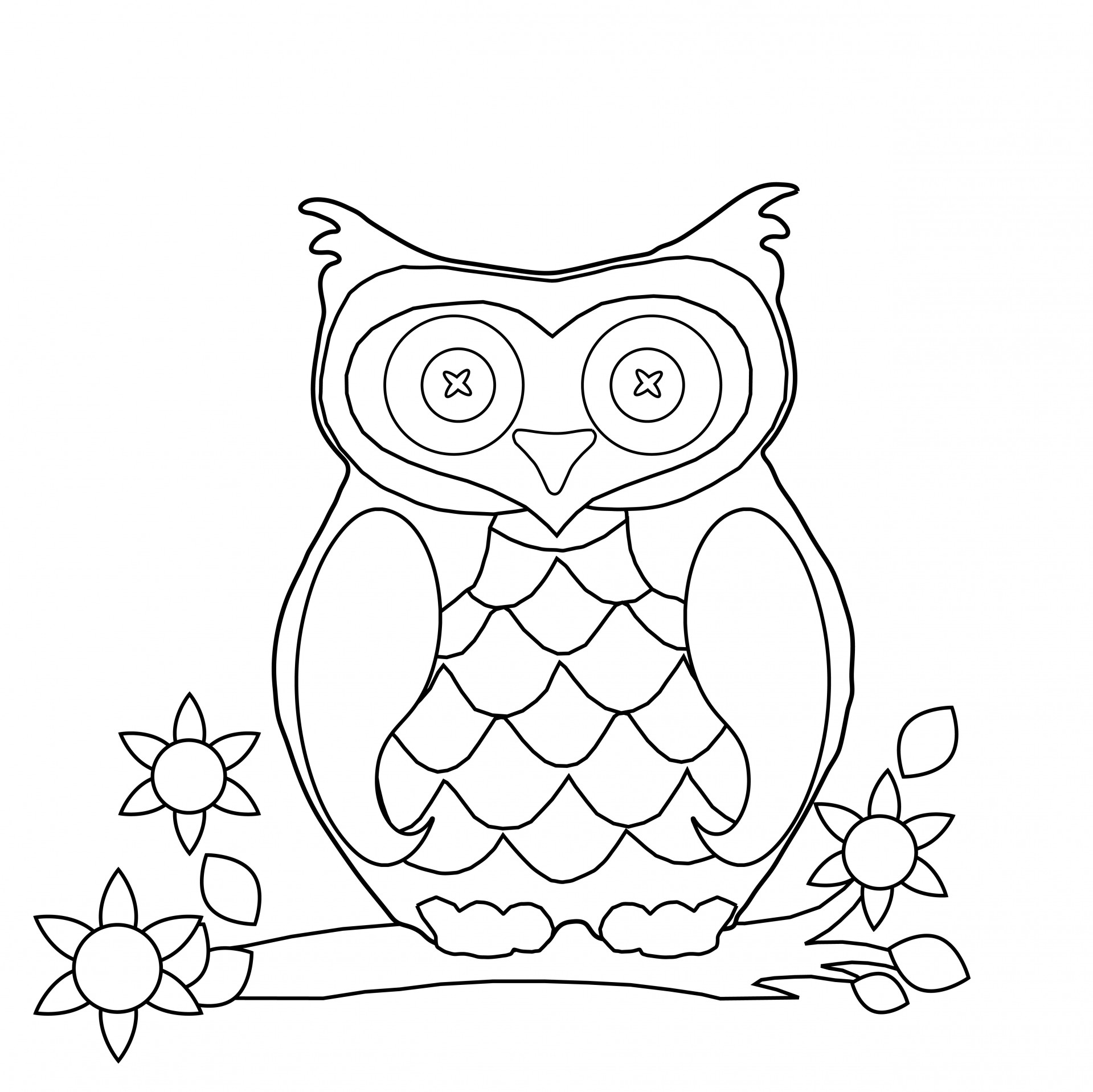 ... Owl Coloring Page Clipart - Clip Art Coloring Pages