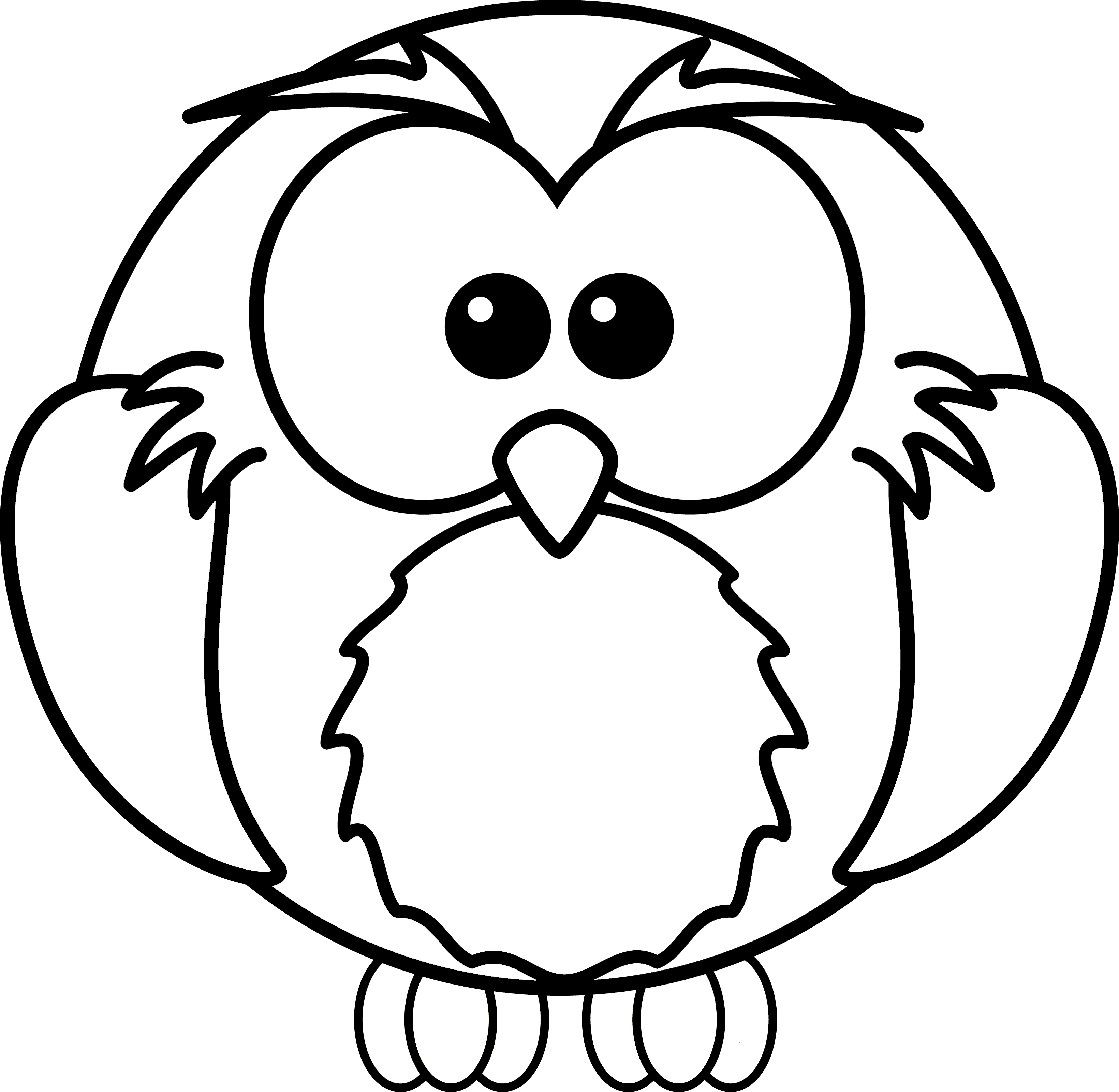 Owl Coloring Pages Clipart