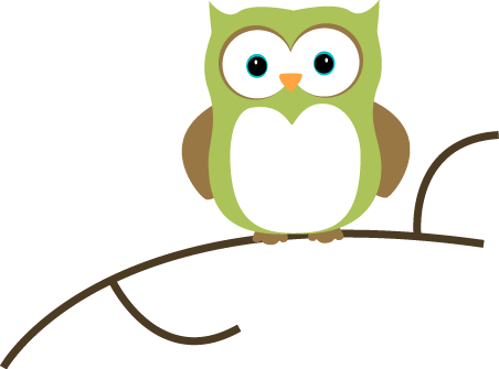 Owl on a Branch - Cute Owl Clip Art Free