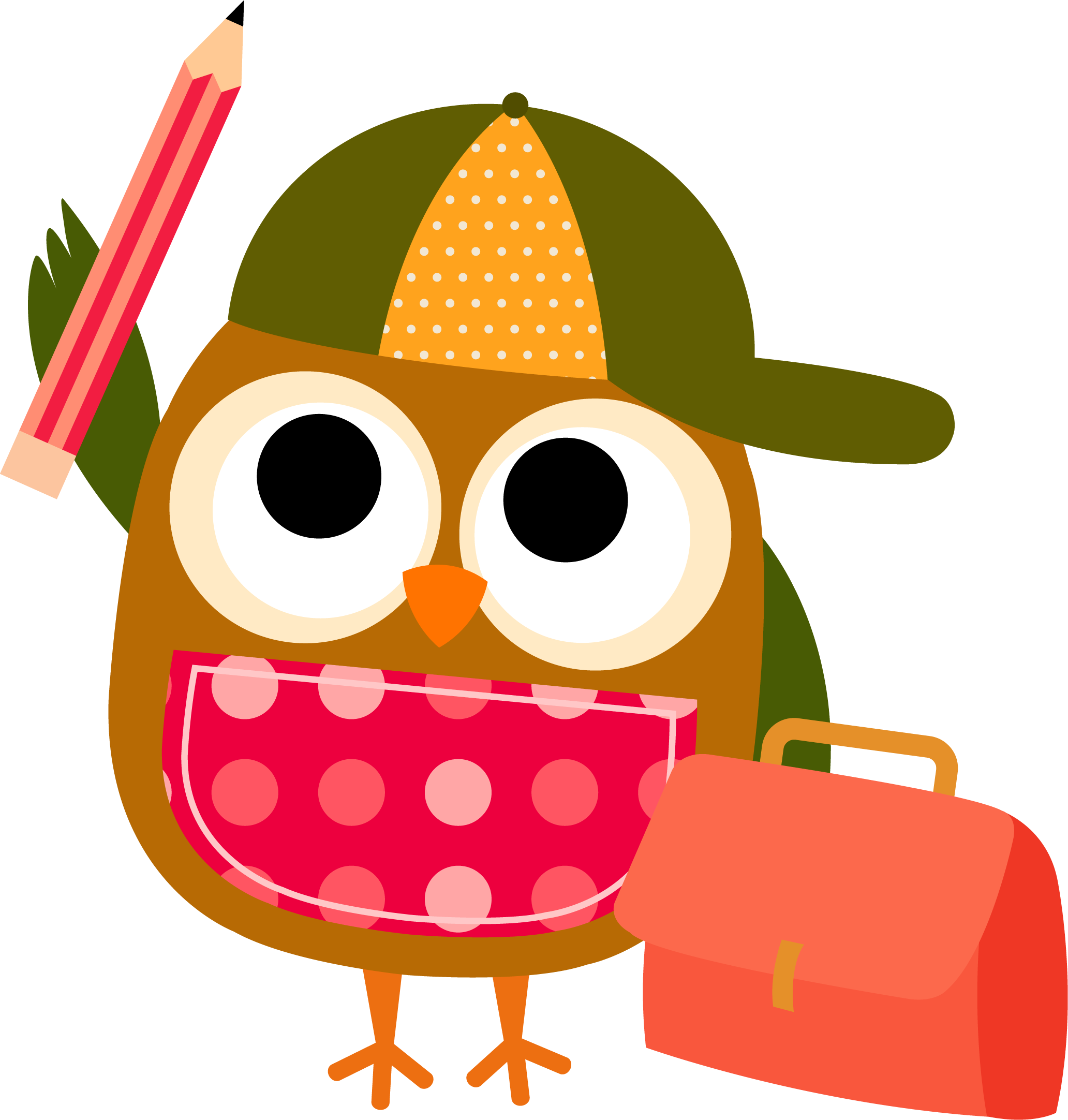 Owl Reading Clipart