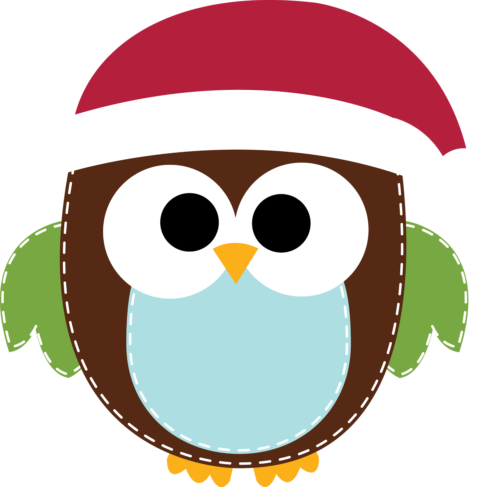 Christmas Owls Clip Art