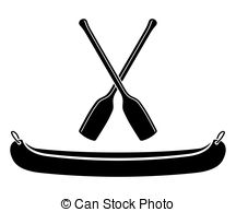 . ClipartLook.com Canoe with Paddle Vector Illustration