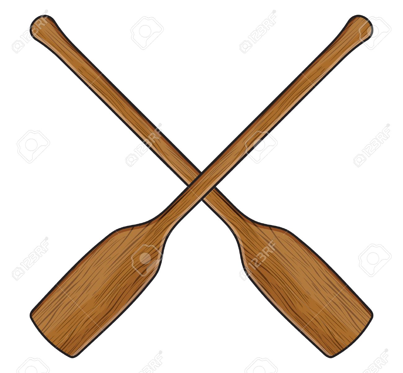 Vector - wooden canoe paddle