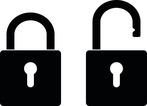 Locked and unlocked padlock v - Padlock Clipart