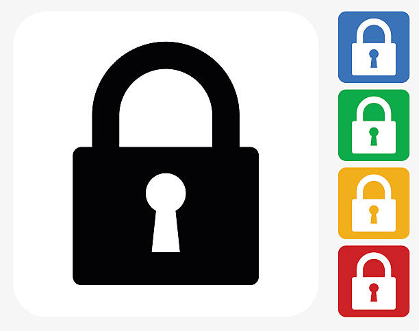 Security Lock Icon Flat Graph - Padlock Clipart