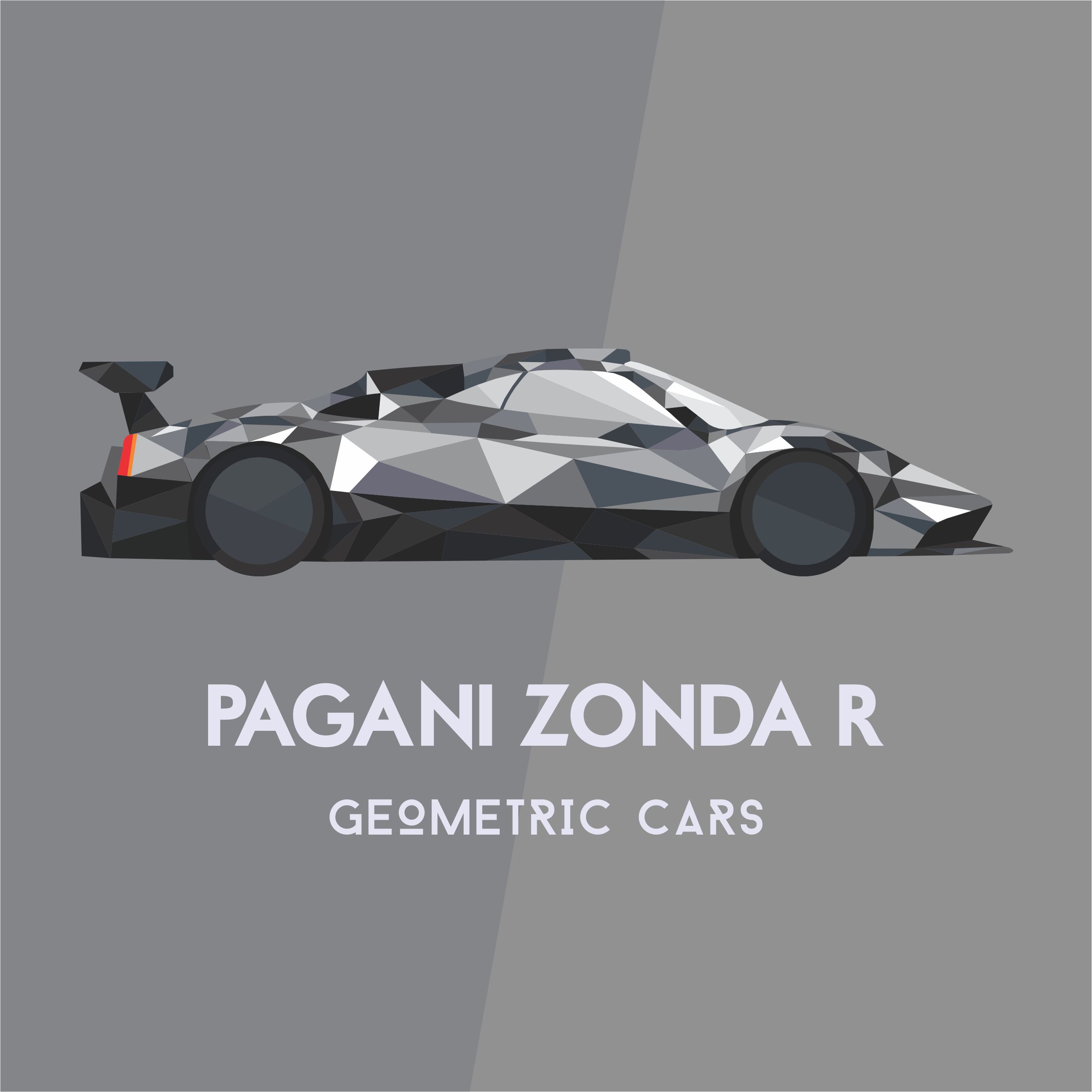 Pagani Zonda R Geometric Car Collection