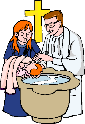 Catholic cross baptism clip .
