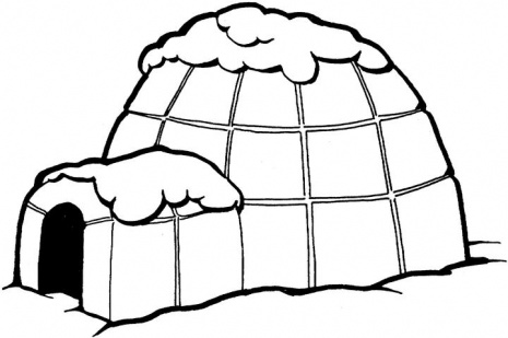 Pages Online Igloo Coloring P - Igloo Clip Art