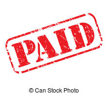 ... PAID red stamp text on wh - Paid Clipart